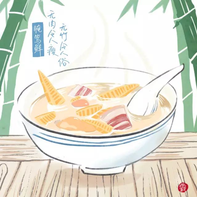 日本插画师的美食插画手绘图片,适合临摹的美食插画