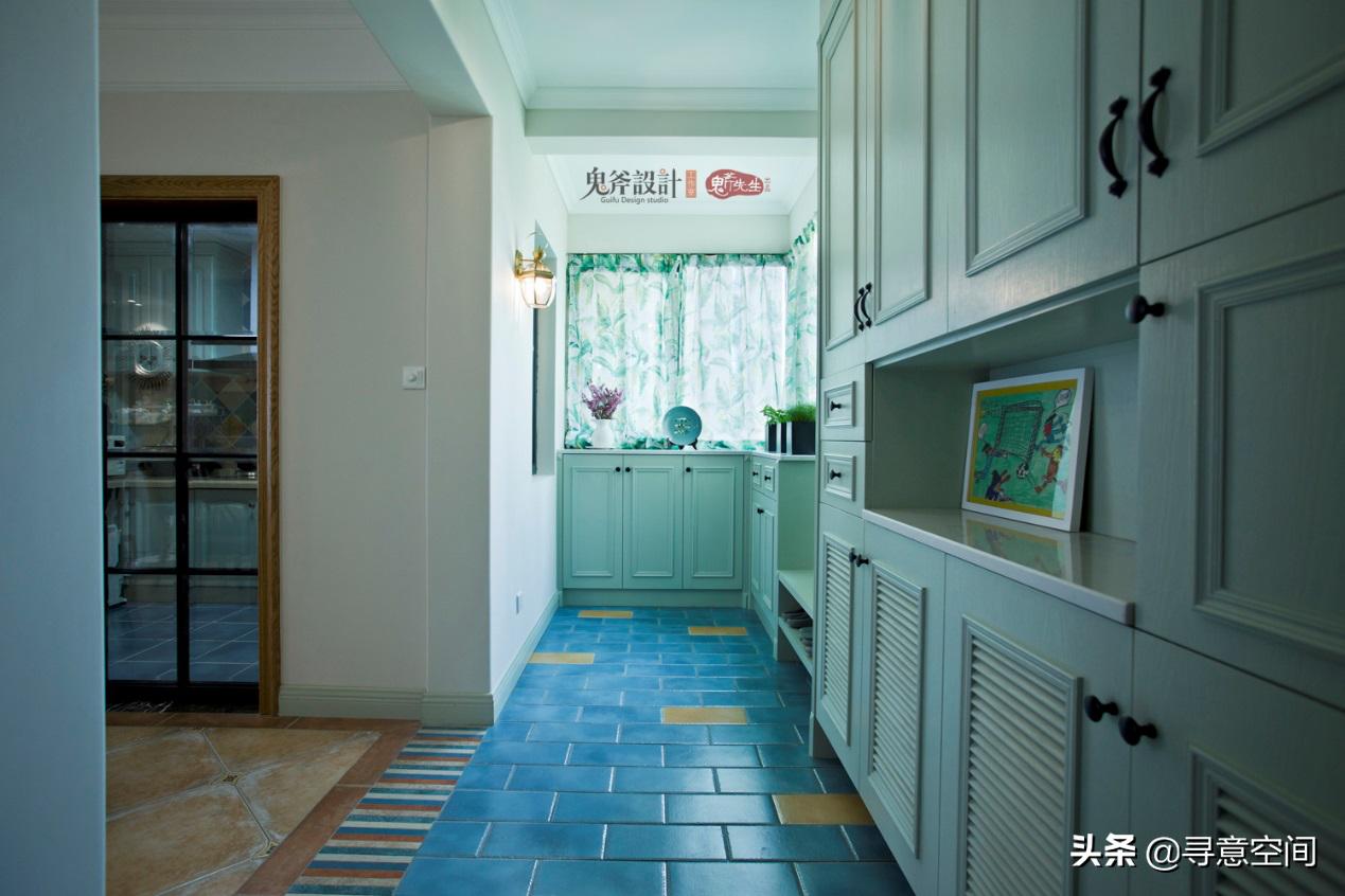 长沙振业城装修效果图150m²简约美式|薄荷绿这样搭配意想不到