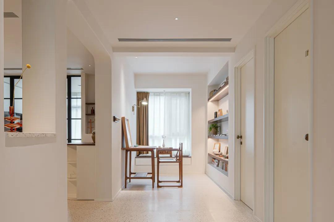 西安母女的111㎡三室暗房，拱形门、水磨石，超强储物力