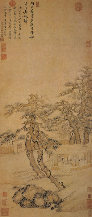 明代吕纪山水画作品高清大图赏析,明代周用山水画作品高清大图赏析