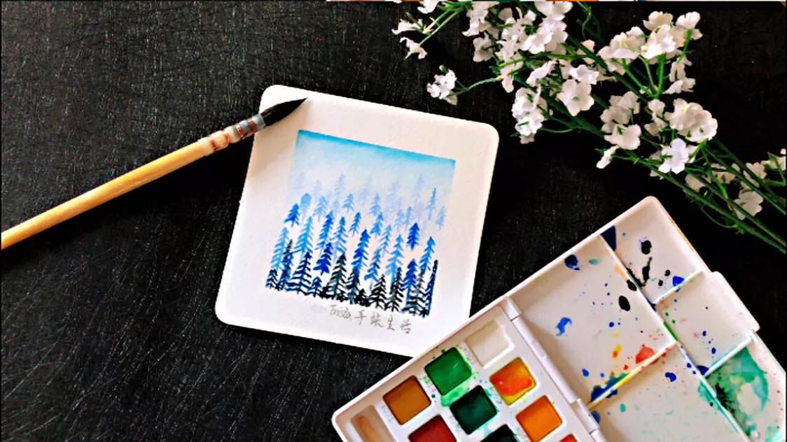 初学者水彩颜料24色水彩工具套装,水彩固体颜料和水彩颜料哪个好