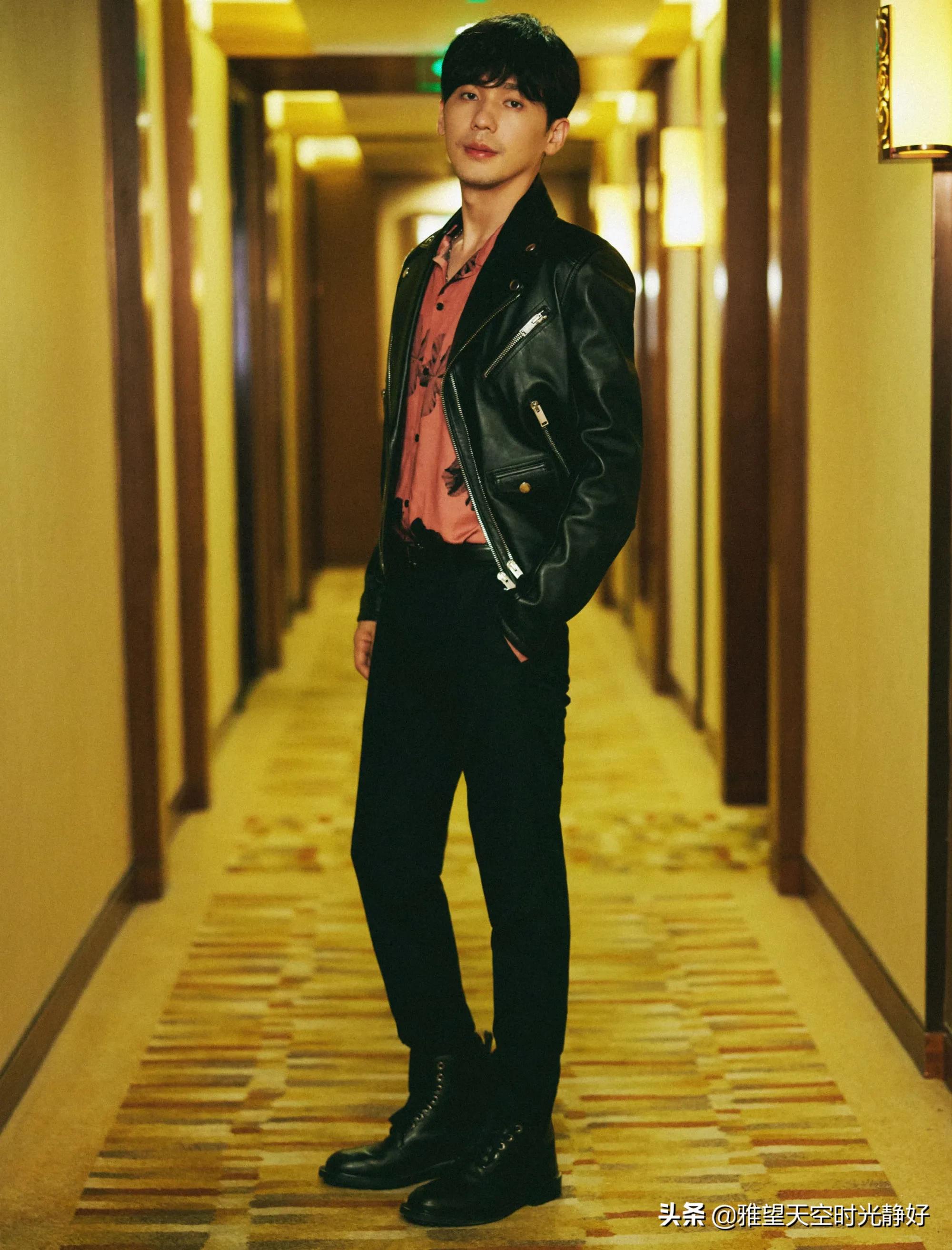 秋冬男星皮衣穿搭,男明星皮衣外套搭配