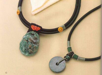 中国结珍珠项链,中国结玉佛项链