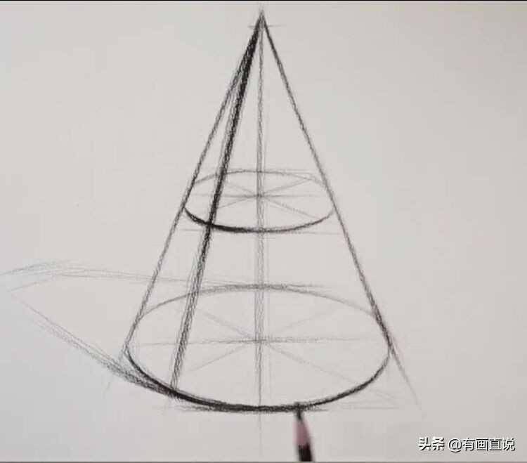 素描石膏体基础入门,素描圆锥基础入门