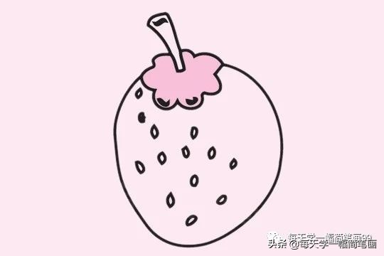 简笔画草莓蛋糕的画法最简单,草莓熊简笔画简单又好看