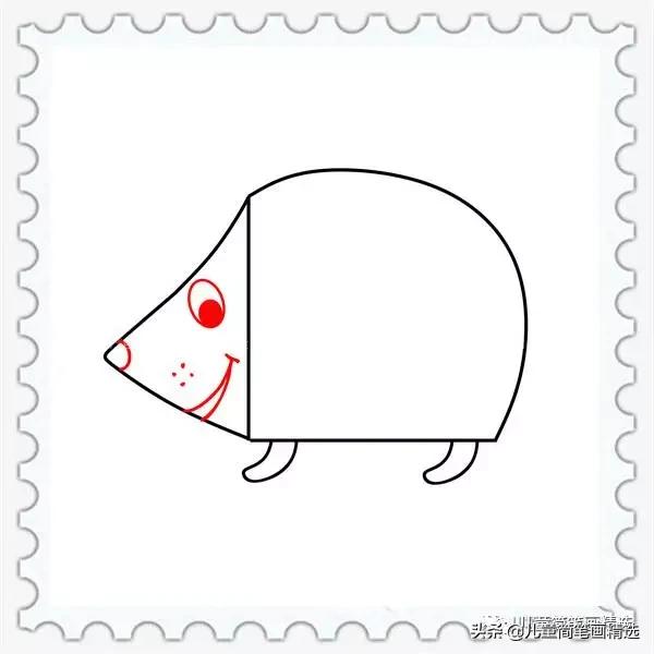 刺猬简笔画怎么画,儿童简笔画入门刺猬0-3岁