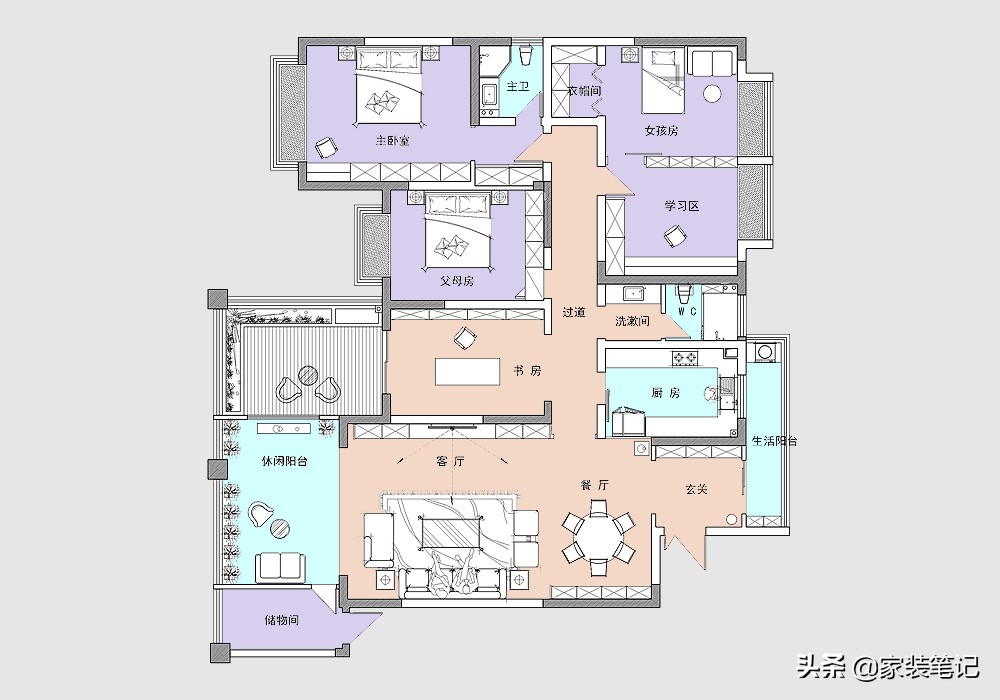 中式古典客厅阳台一体效果图,阳台装修设计中式设计
