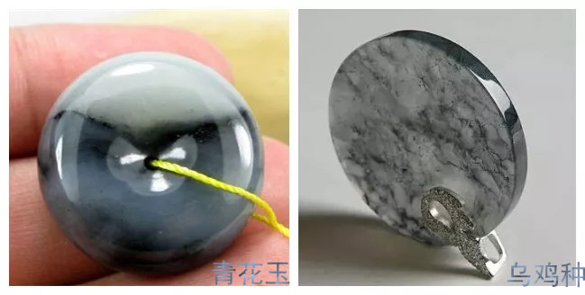 水墨玉与乌鸡种翡翠的区别,翡翠乌鸡和青花区别图解