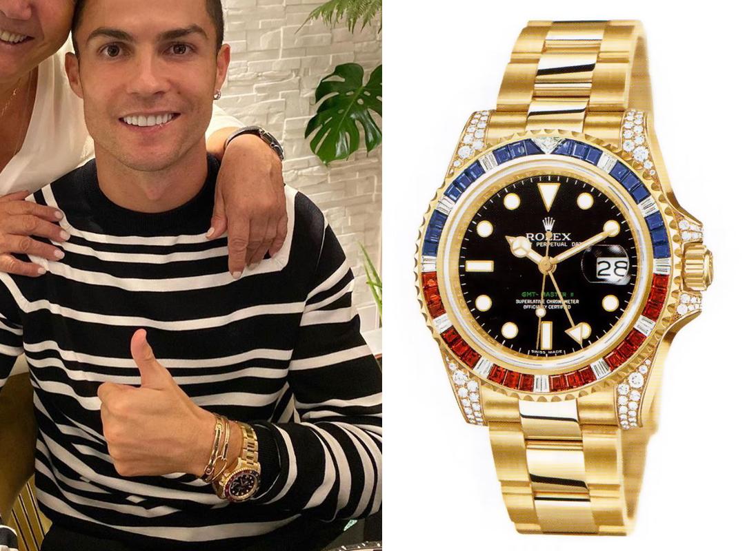 男人有多爱钻石？来看C罗的手腕