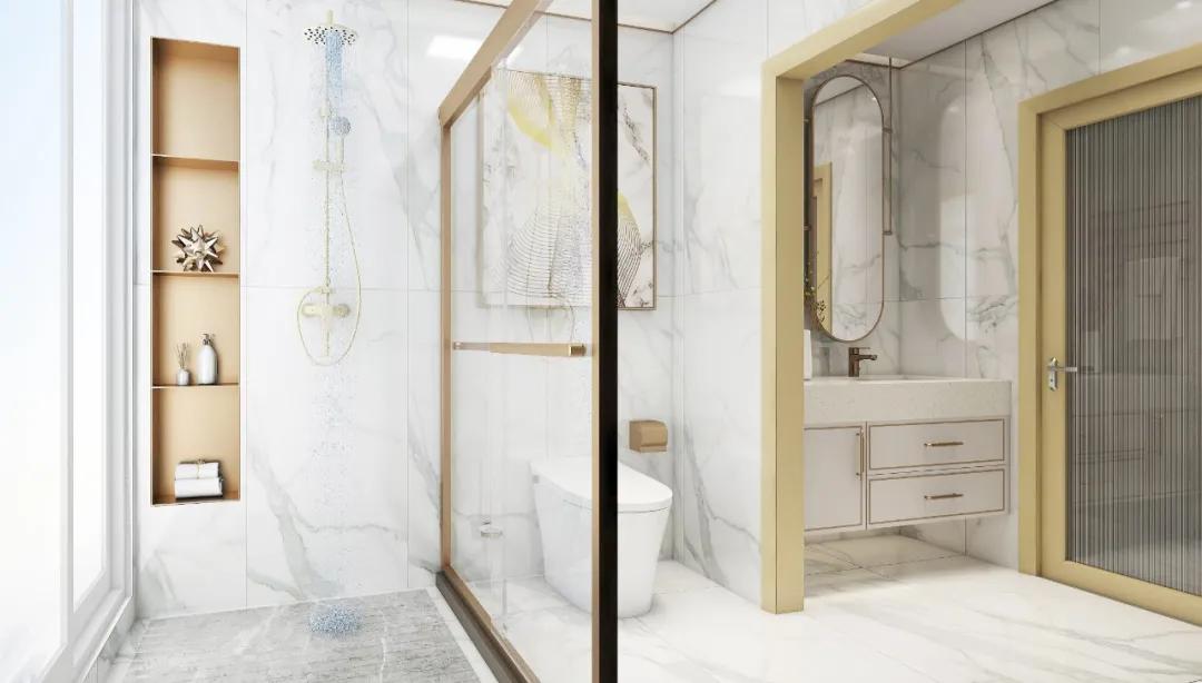 卫浴轻奢风格,意式轻奢的卫浴