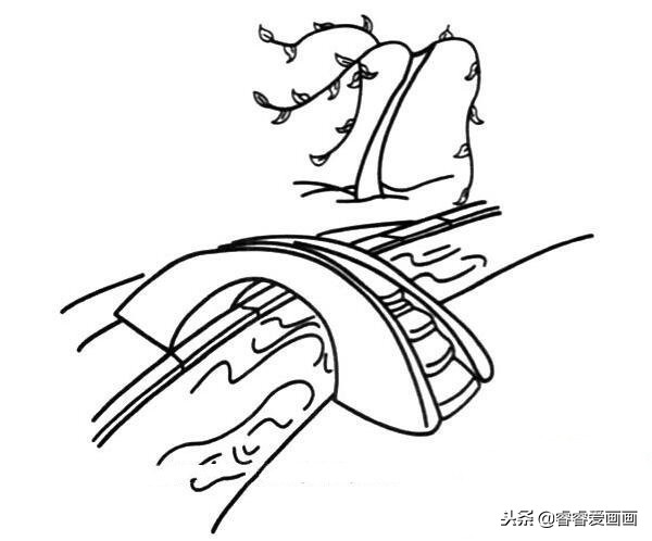 用铅笔就能画的超简单风景简笔画,儿童公园简笔画彩色场景风景人物