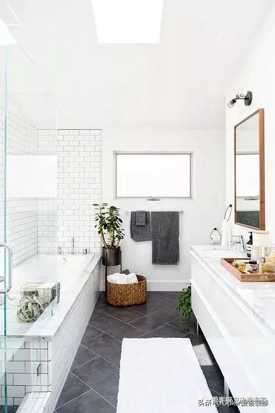 北欧风卫生间墙砖地砖,现代法式风的卫生间地砖