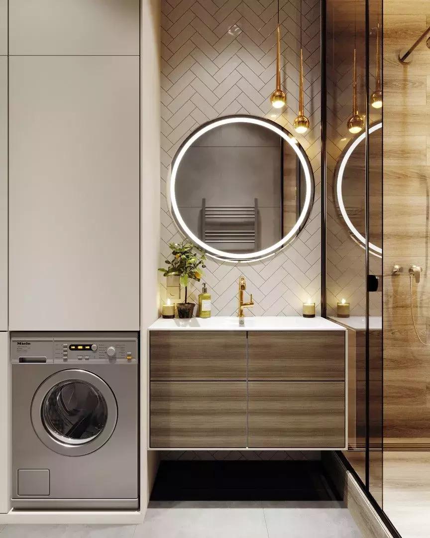 1.5x2.3米卫生间放洗衣机干湿分离,卫生间太小洗衣机怎么放置更合理