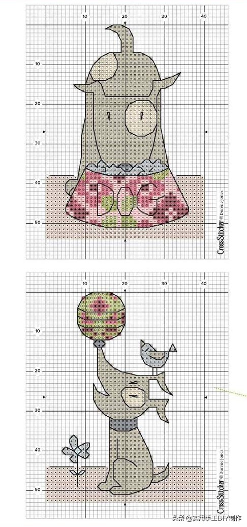 简单的十字绣印花,十字绣可爱图片