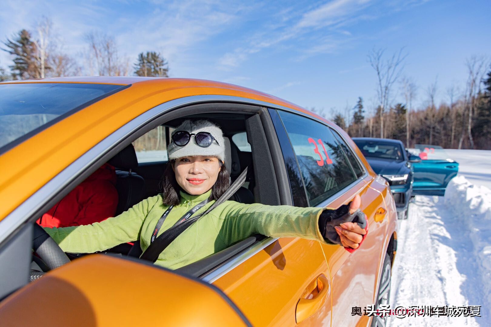 奥迪quattro冰雪试驾,奥迪quattro四驱雪地真实表现