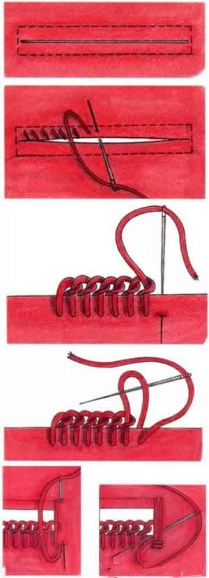 服装缝纫技巧手工针法,老裁缝常用的锁边针法