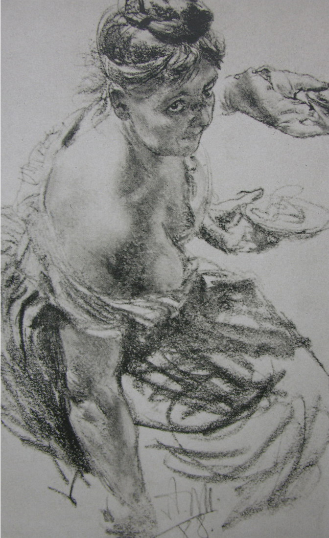 门采尔素描高清大图,门采尔高清素描风景画