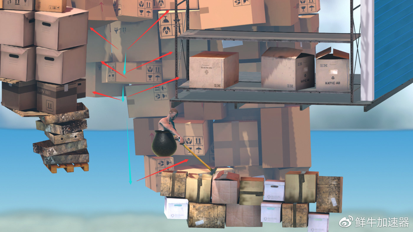 鲜牛加速器教程：《掘地求升》（缸人）手把手教你通关（3）