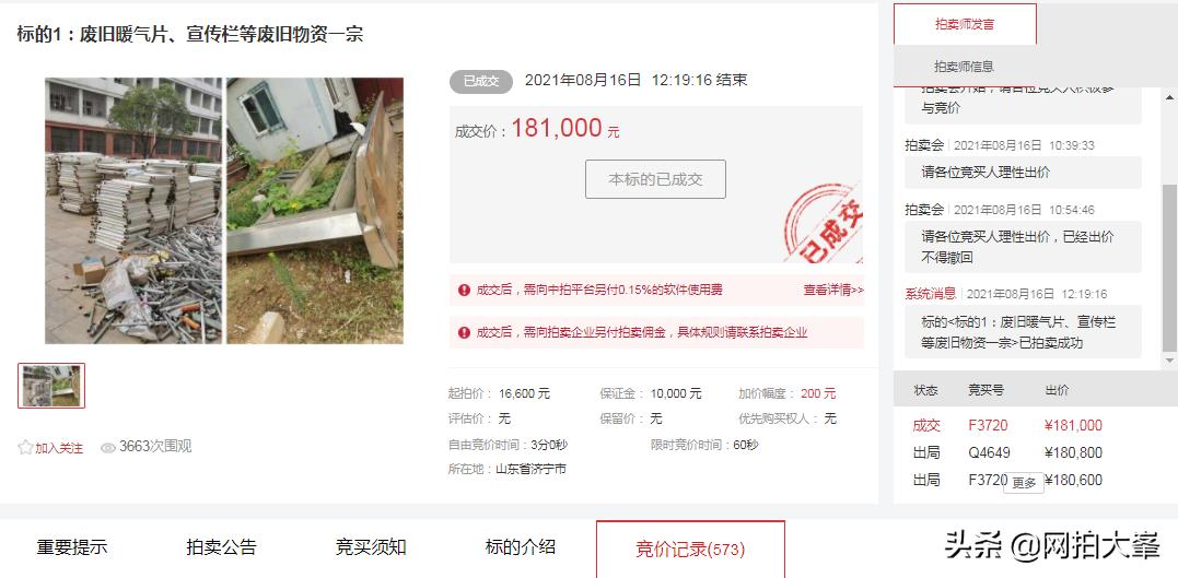 山东省济宁市废旧物资拍卖说起——为什么如此多的人趋之若鹜