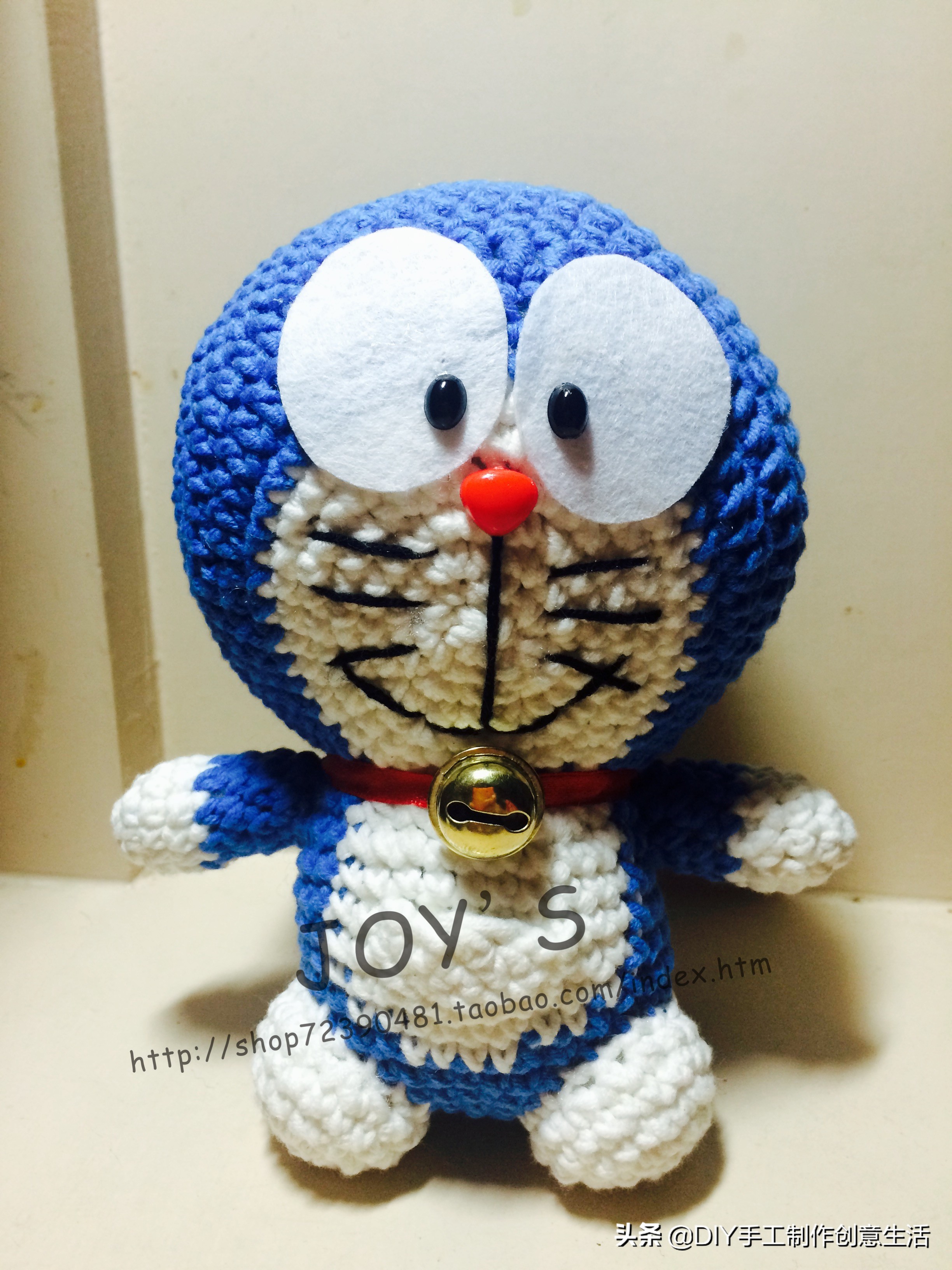 钩编的口金包零钱包：蓝胖子、叮当猫、机器猫，有详细教程