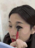 单眼皮肿眼泡抽脂对比图,内双肿眼泡消肿眼妆