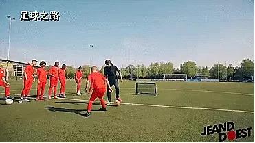 足球花式教学彩虹过人,花式足球贾尼尔起球教学