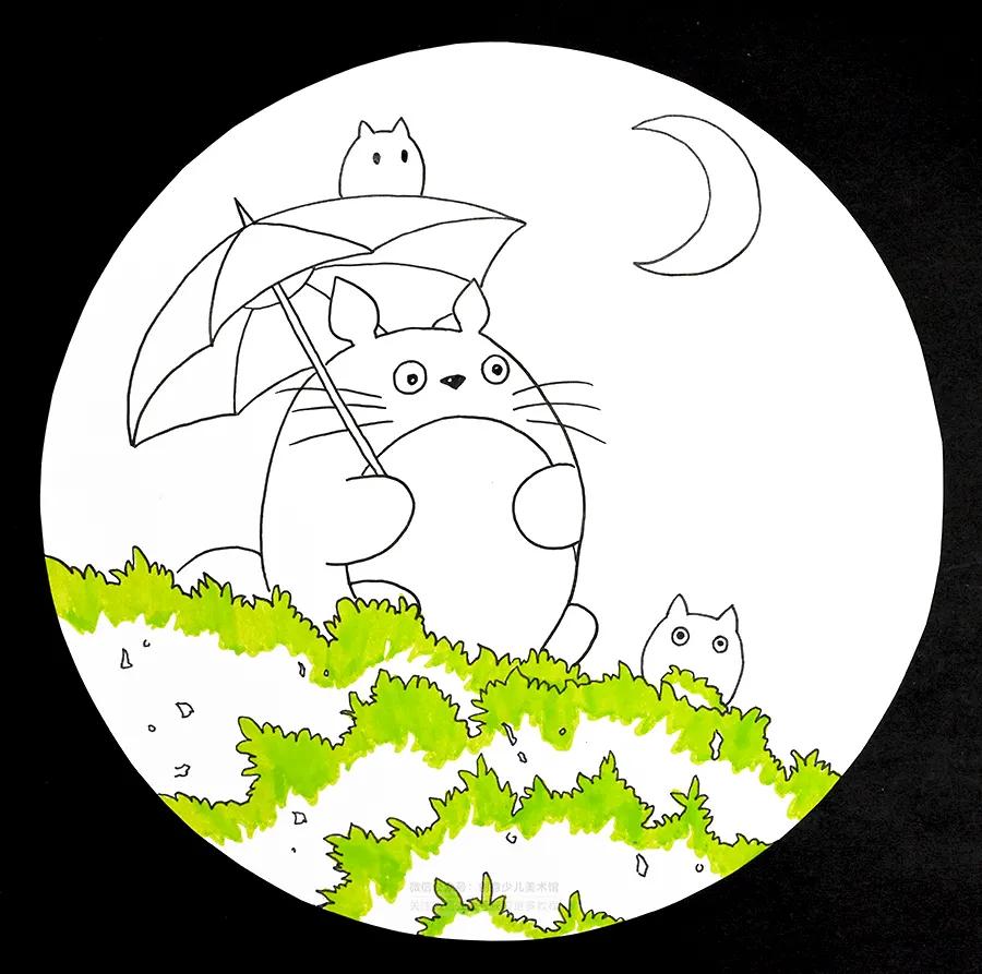 初级动漫儿童画教程,动漫人物画画教程龙猫