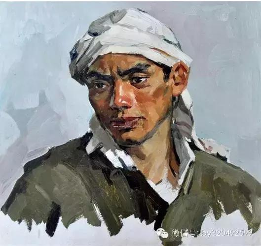 全山石人物肖像油画,全山石油画