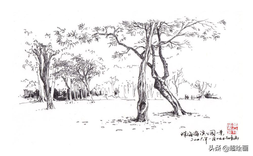 十大顶级钢笔画速写,钢笔速写100幅图片