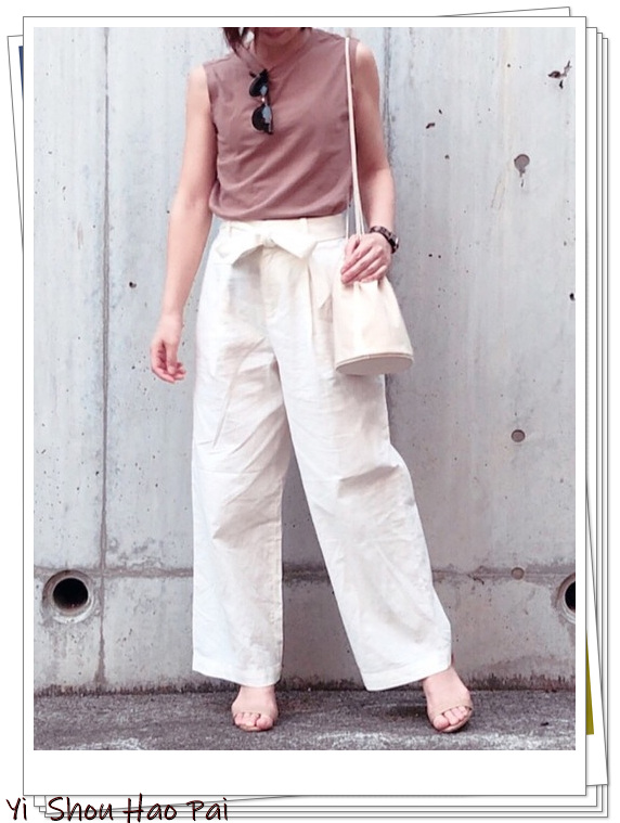 优衣库的白色裤子,优衣库白色摇粒绒裤子搭配