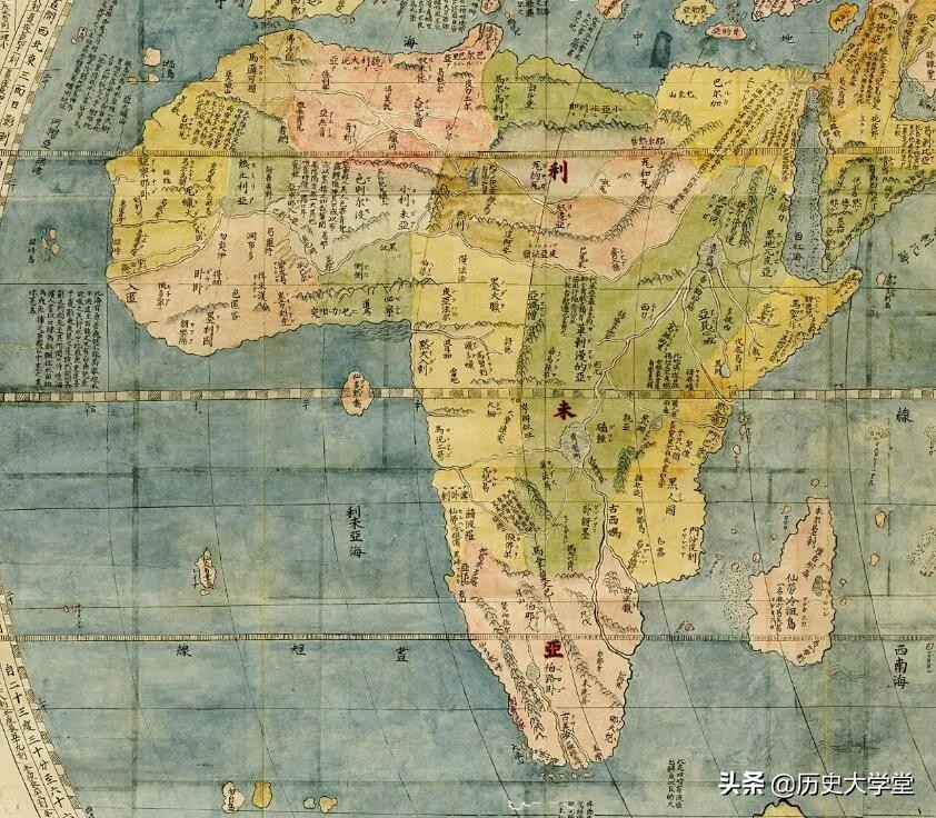 坤舆万国全图明朝有多大,明朝坤舆全图讲解