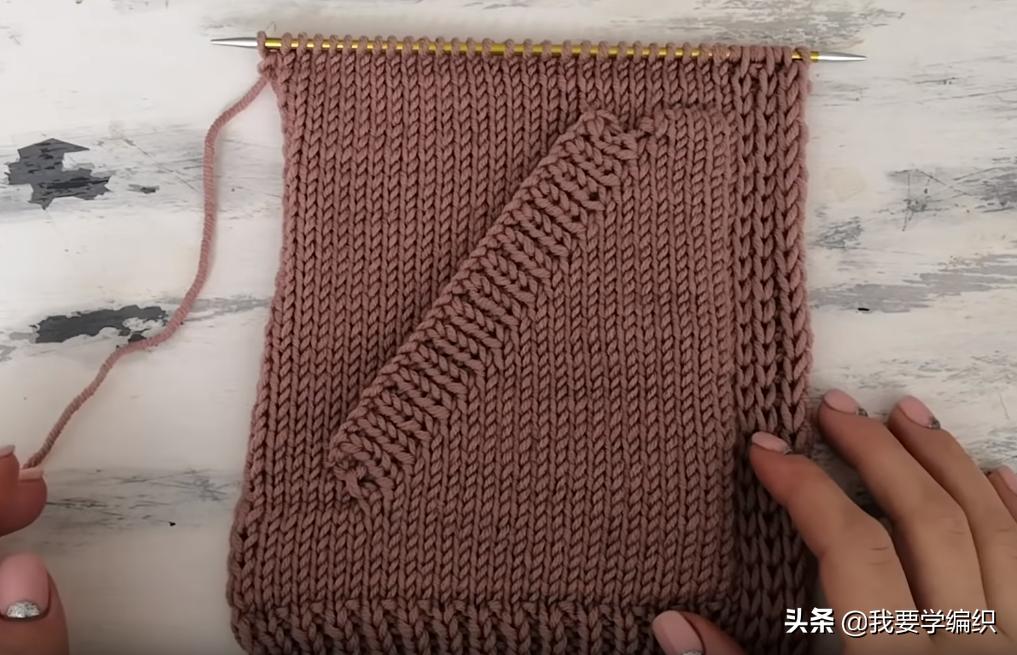 从下往上织暗口袋怎样编织,织口袋的教程