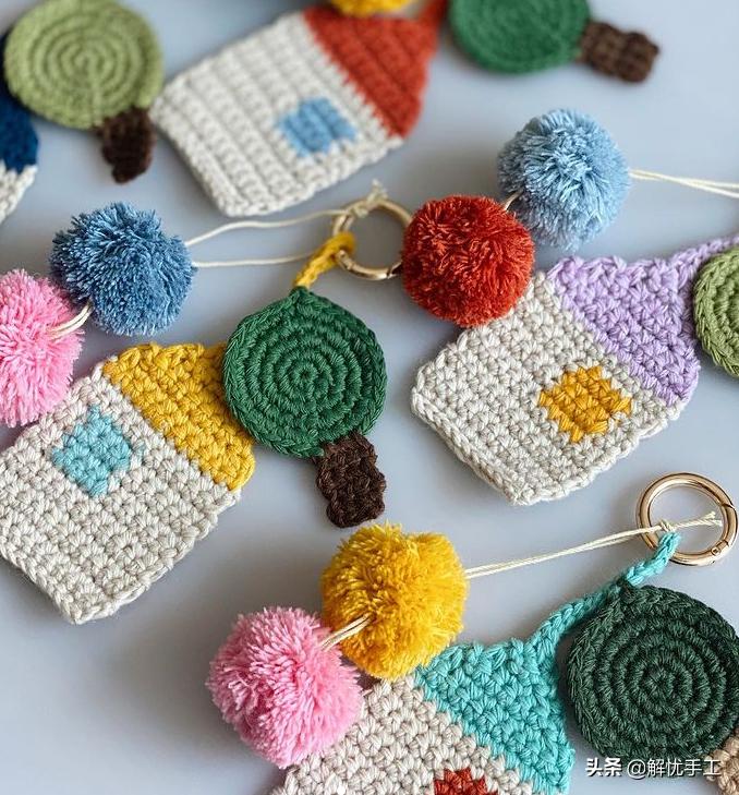 韩国钩针教程,简单的钩针编织包