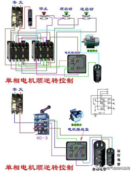 单相电机电容接线方法及工作原理,220v单相电机6根线一个电容怎么接