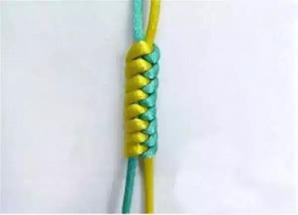 手串伸缩加珠绳打结法,单绳一珠一结打结法