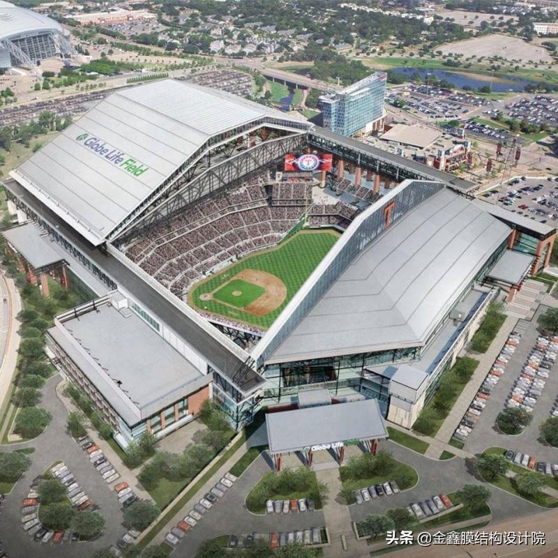 膜结构遮阳篷球场,膜结构屋顶降温