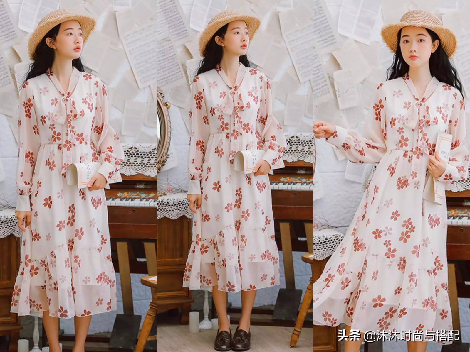 春季雪纺拼接连衣裙,雪纺连衣裙今年最流行的