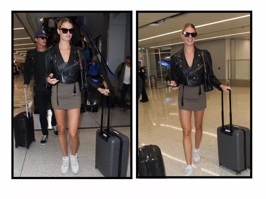 没想到皮夹克还有减龄的作用！“人间芭比”lisa和超模都在穿