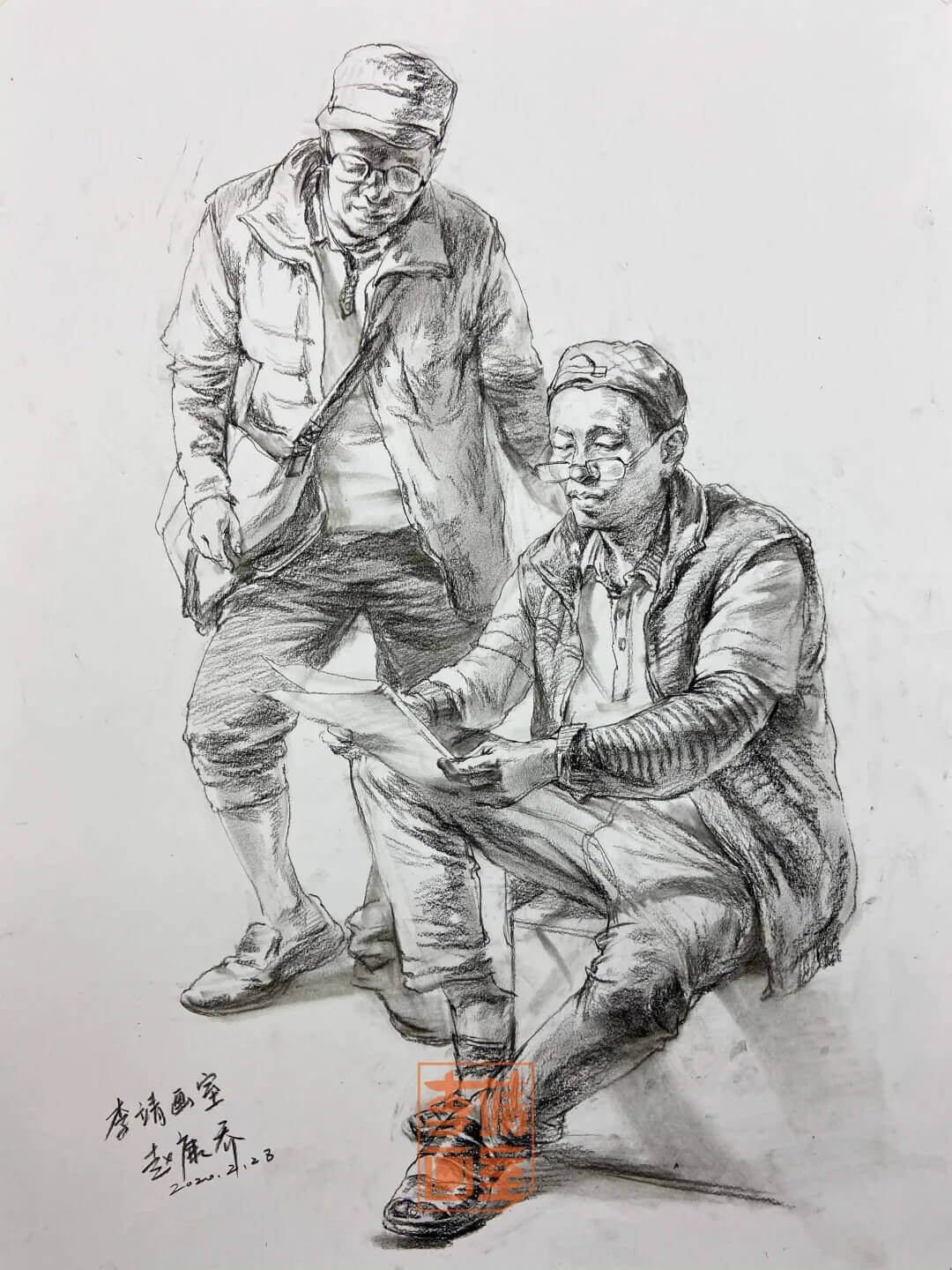 北京李靖美术培训中心门票,北京李靖画室素描半身像