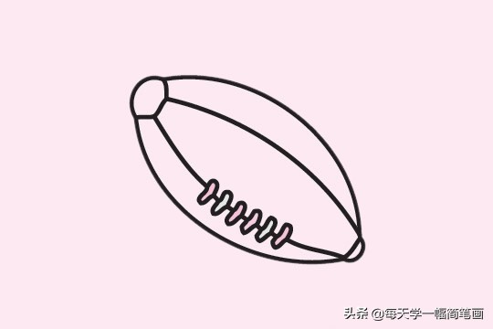 橄榄球简笔画怎么涂色,各种球的画法简笔画