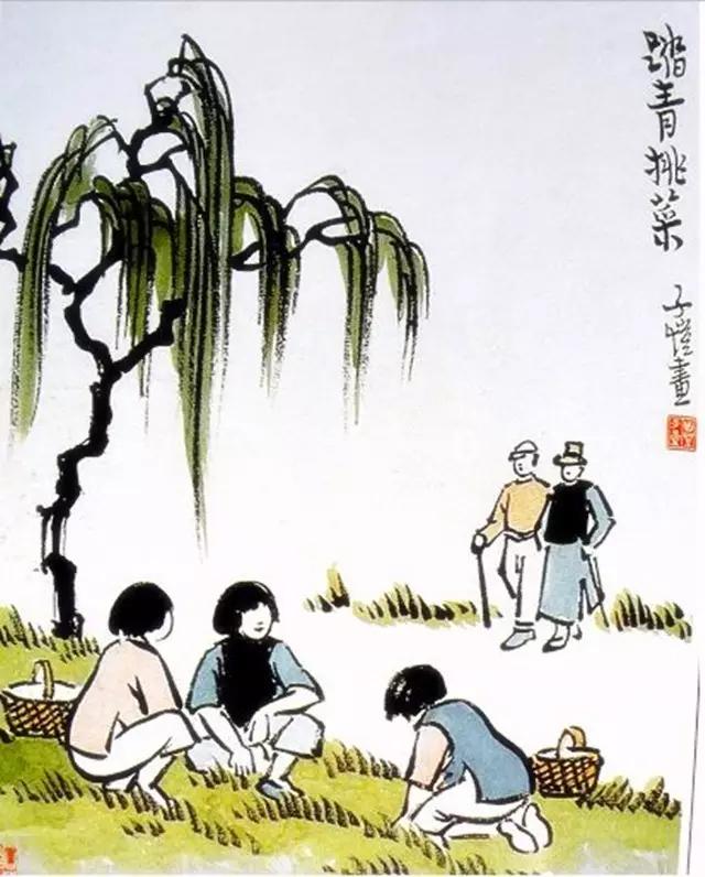 丰子恺画唐诗宋词,丰子恺的画醉了整个春天