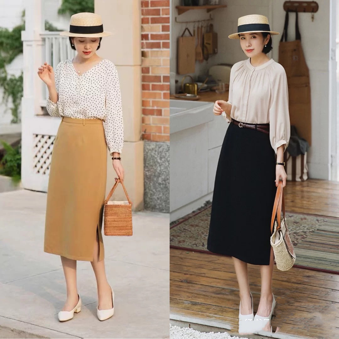 腿粗屁股大半身裙小个子150秋季,150矮个子格子半身裙搭黑色呢子