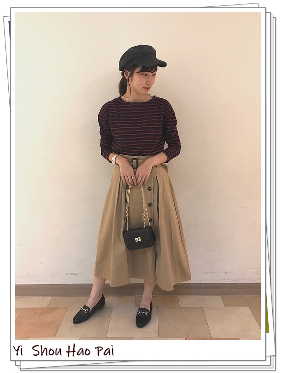 风衣半身裙中长款秋冬穿搭,风衣半裙同系列