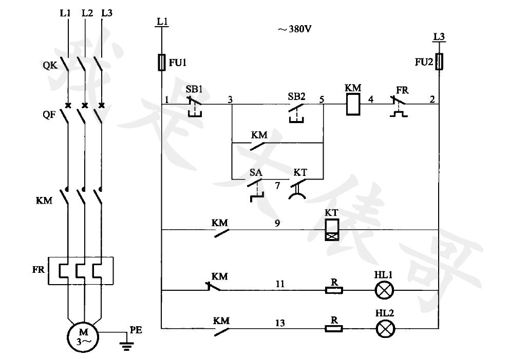 延时启动控制电路怎样设置,零基础学电工延时启动电路讲解