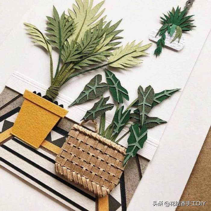 正方形卡纸做新年贺卡,新年手工贺卡简单幼儿diy