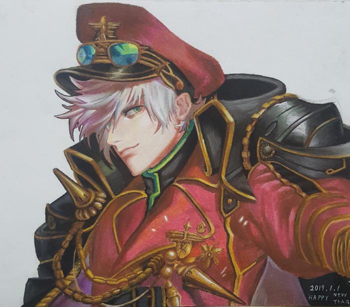 手绘教程王者荣耀人物彩铅画,手绘王者荣耀人物彩铅教程