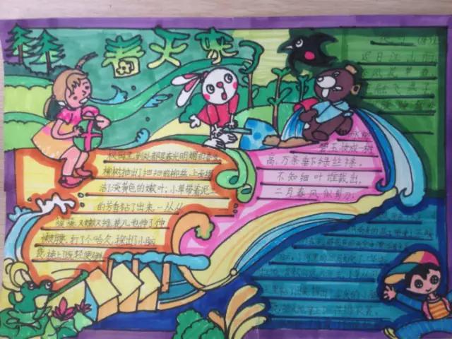 写春天的成语、手抄报，快给孩子收好！