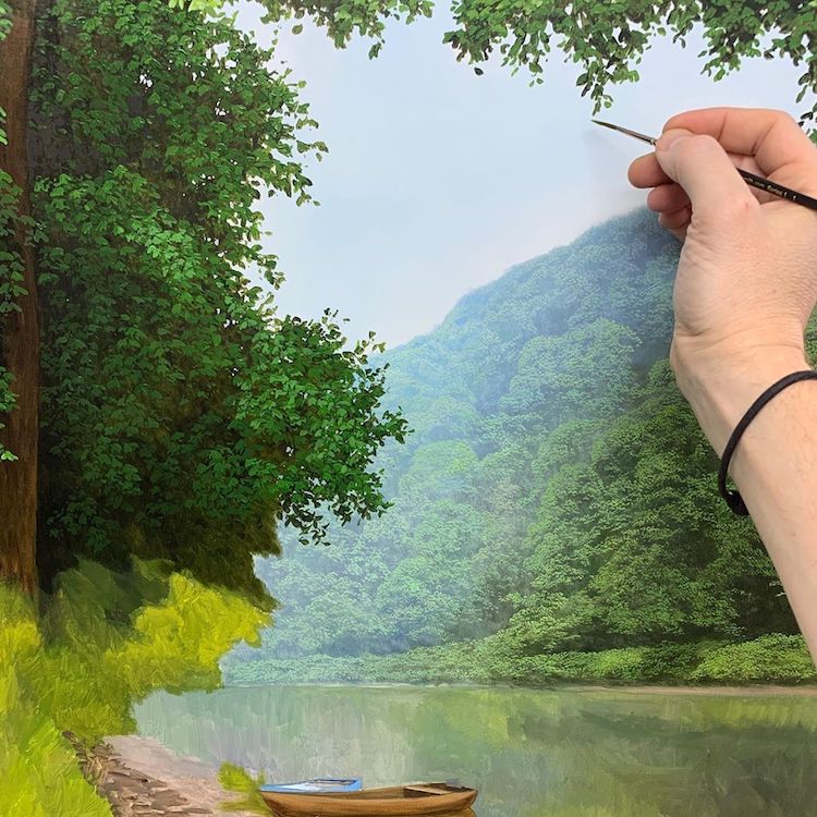 比较有意境的风景油画,最惊艳的艺术油画风景