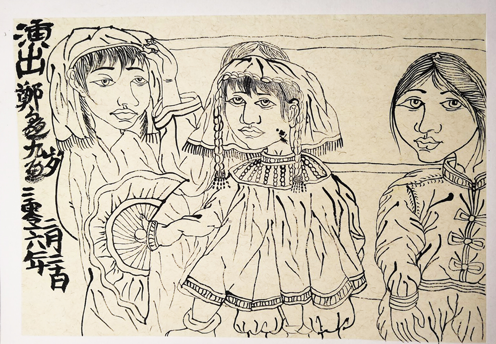 郑鑫绘画成长记录：线描篇（五）校园同学系列——创作