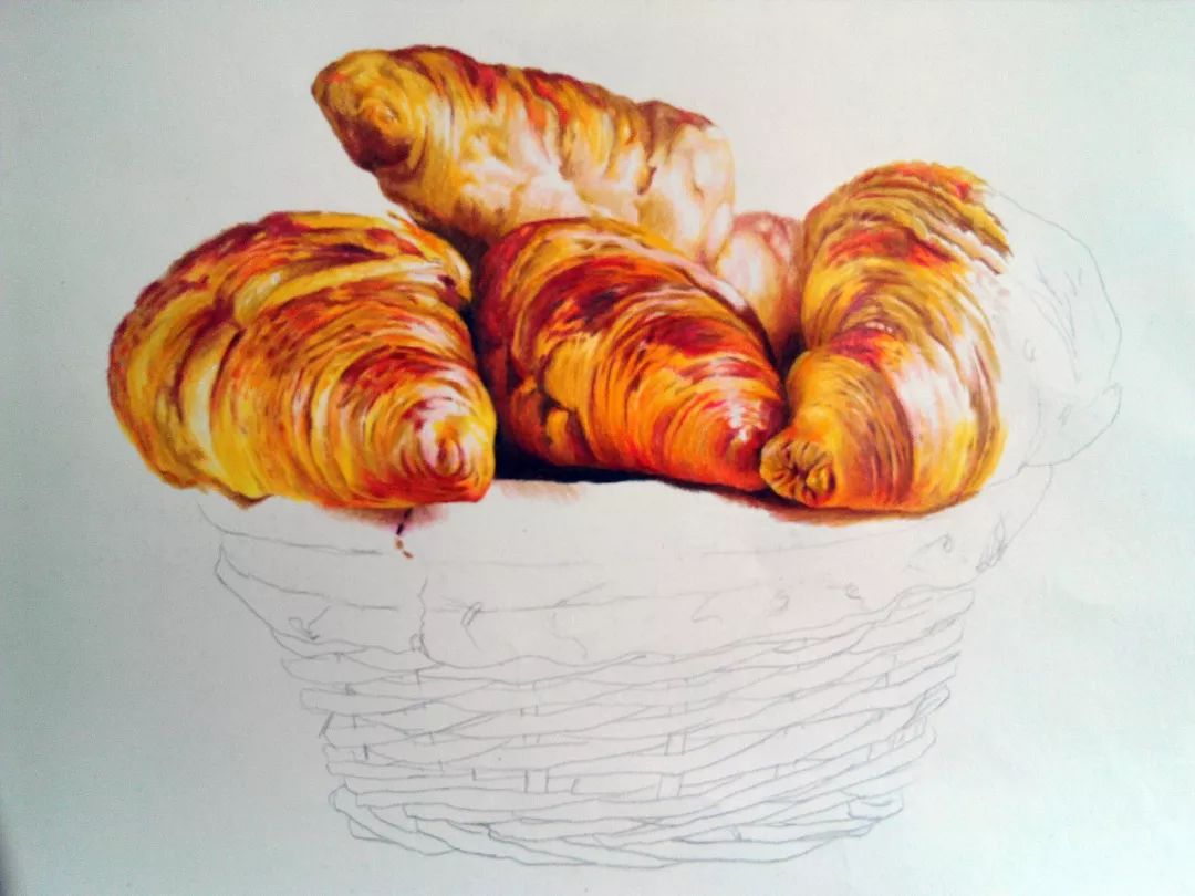 彩铅画美丽的山水画,彩铅画美人蝴蝶